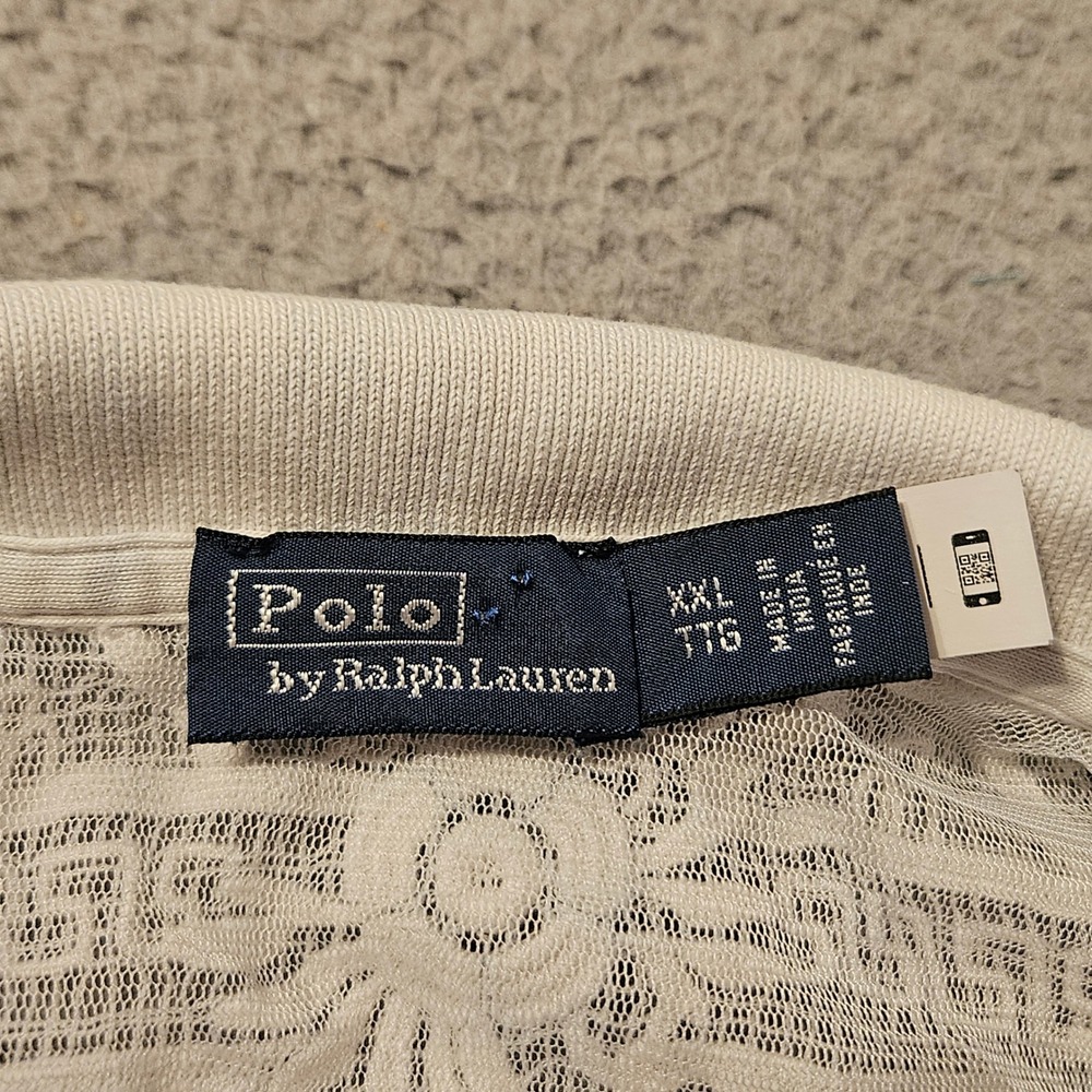 Polo Ralph Lauren Women's Geometric Lace Polo Shirt White Knight Size 2XL XXL - Picture 4 of 8